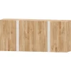 Aparador Roble Puzzle tirador Blanco nieve, 160x80x42 cm