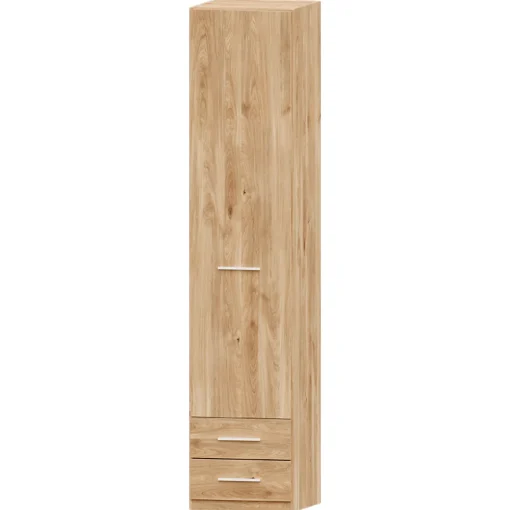 Armario 1 puerta abatible 2 cajones Roble Puzzle, 50x232x52 cm