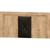 Cabecero de cama Roble detalle tapizado Niza 3, 160x80x3 cm