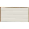 Cabecero de cama Roble tapizado polipiel Franjas (Blanco / Negro / Plata / Oro), 160x80x6 cm