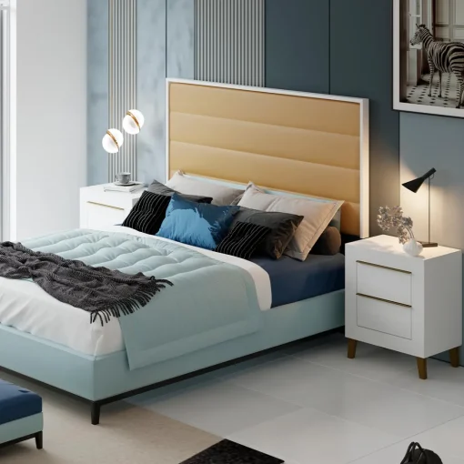 Dormitorio de matrimonio Blanco/Oro Niza 21