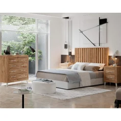 Dormitorio de matrimonio Roble / Blanco Niza 25