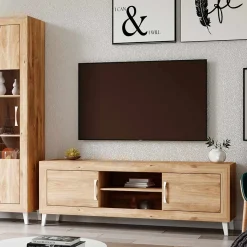 Mueble de salón Roble tirador standar Niza 03, 240 cm