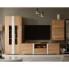 Mueble de salón Roble/Blanco Puzzle 27, 260 cm