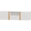 Mueble TV Blanco nieve 180 Puzzle tirador Roble, 180x50x42 cm