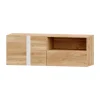 Mueble TV Roble 140 Puzzle tirador Blanco nieve, 140x50x42 cm