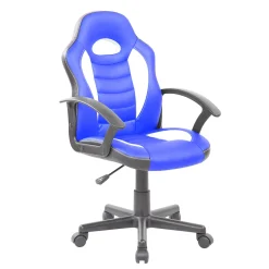 Silla de escritorio giratoria Monti, azul-blanco