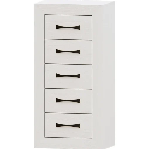 Sinfonier Blanco 5 cajones Niza tirador standar, 54x110x42 cm