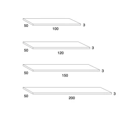Tablero para escritorio Start, 100/120/150/200 cm